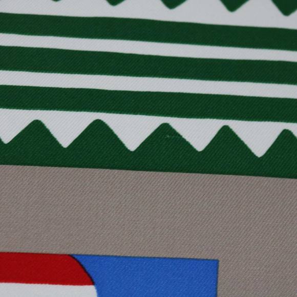 HERMES Carre 90 Fantaisie d�fEtriers Scarf Silk Blue Multicolor Auth 60781 - Picture 5 of 16